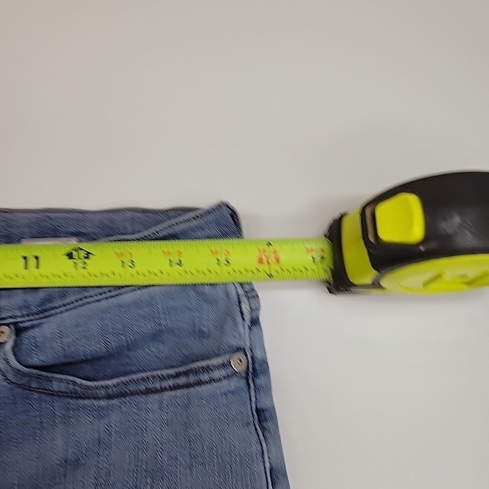 Banana Republic Premium Denim Women's Button Fly Straight Wide Leg Jeans Light W - Picture 6 of 13